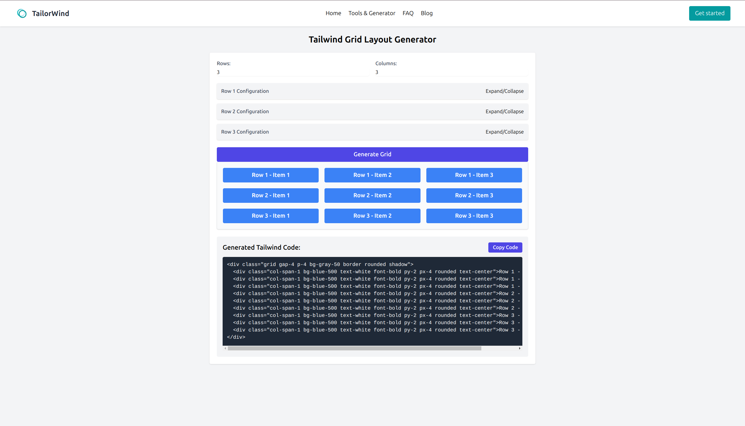 Grid Layout Generator